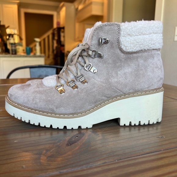 Sonoma Faux Fur Heel Boot - Ortholite Eco lumbartaupe Women’s 9.5 - Picture 4 of 10